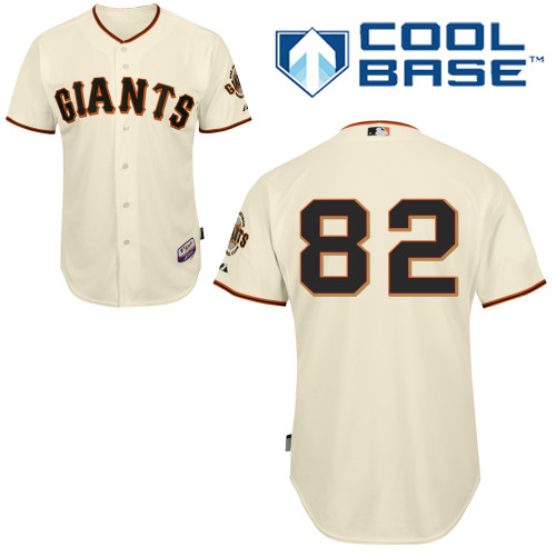 Edwin Escobar #82 MLB Jersey-San Francisco Giants Men's Authentic Home White Cool Base Baseball Jersey